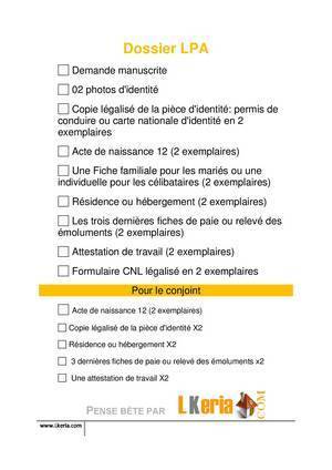 ... demande de logement LPA? La constitution du dossier pour le Logement ... demande de logement LPA? La constitution du dossier pour le Logement