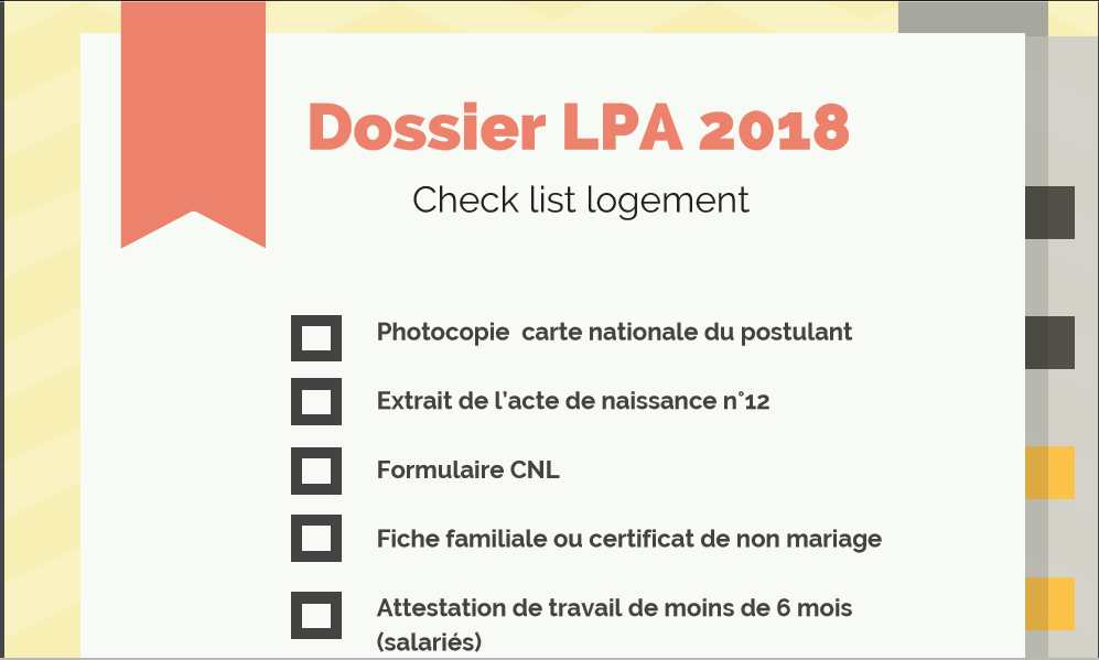 Liste documents dossier lpa 2018