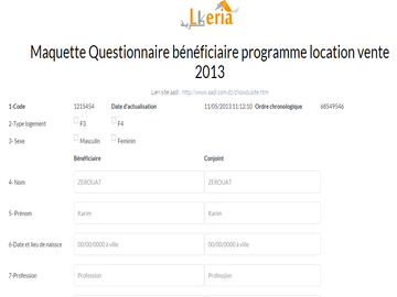 Choix des sites AADL 2013 le 15 octobre 2015