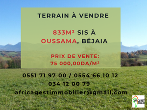 vente terrain bejaia