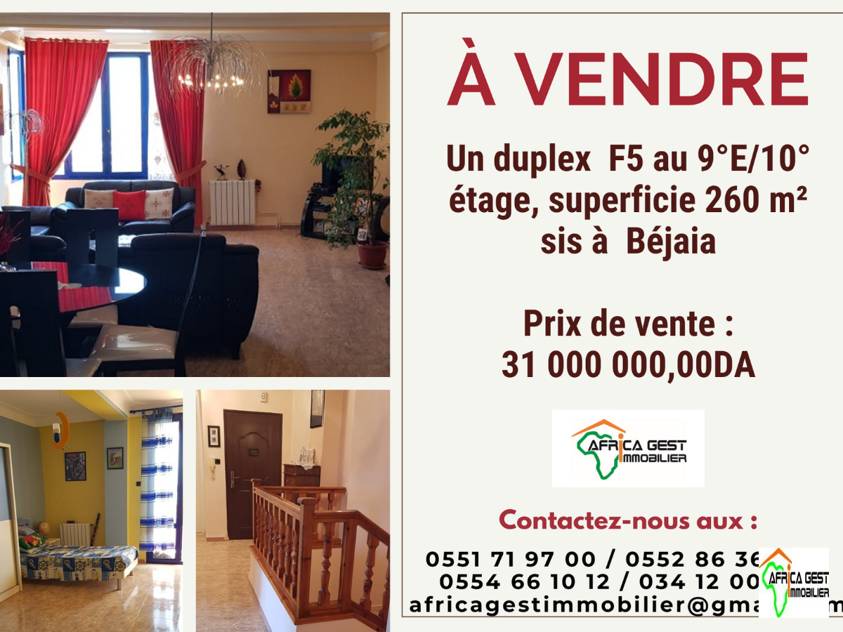  Vente  Duplex Béjaia à Béjaïa