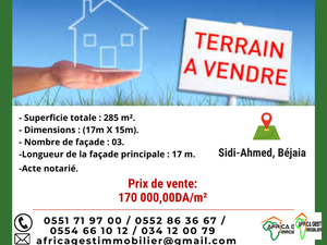 vente terrain bejaia