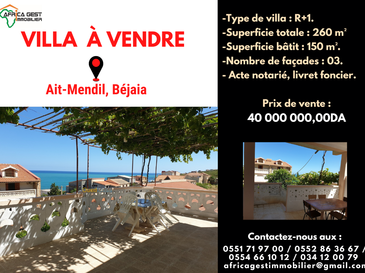  Vente  Villa Béjaia à Béjaïa