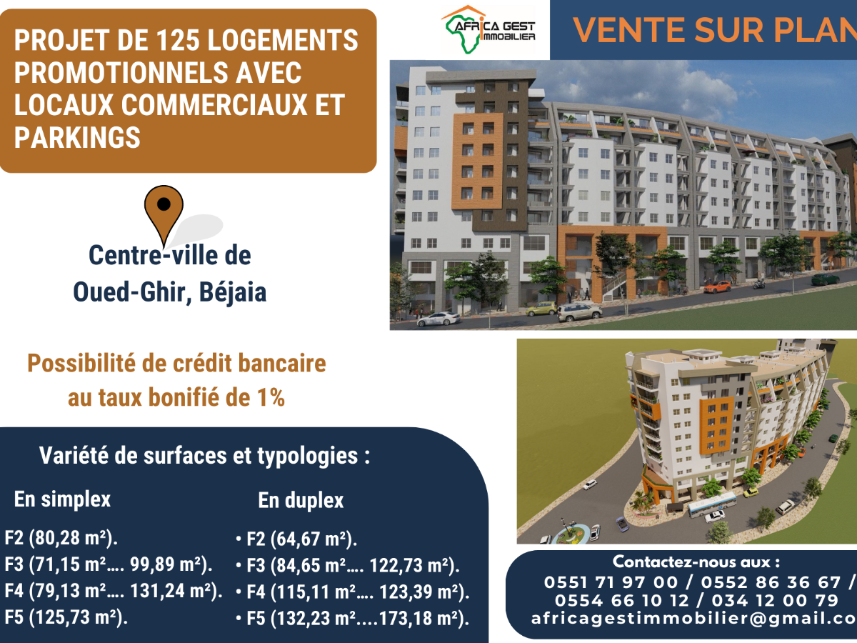 Vente  Appartement Oued Ghir à Béjaïa