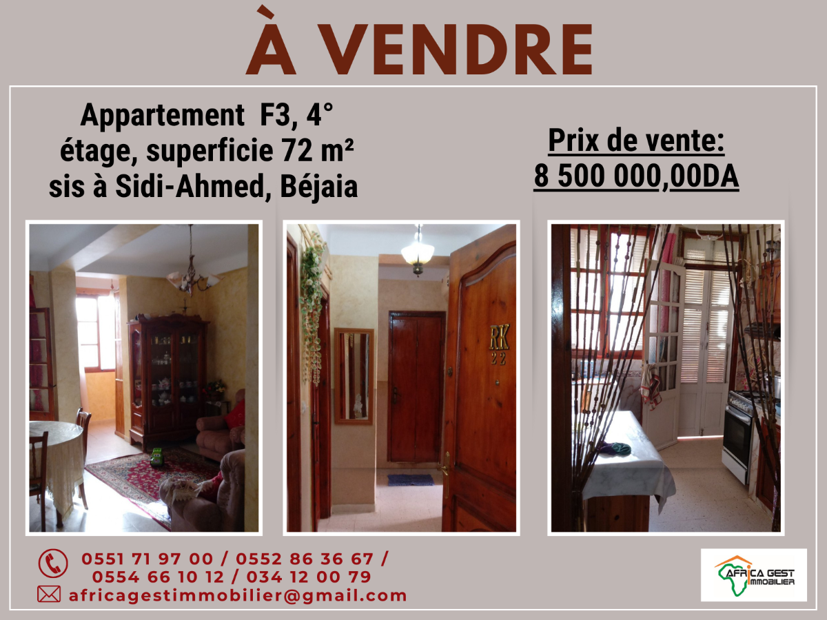  Vente  Appartement Béjaia à Béjaïa